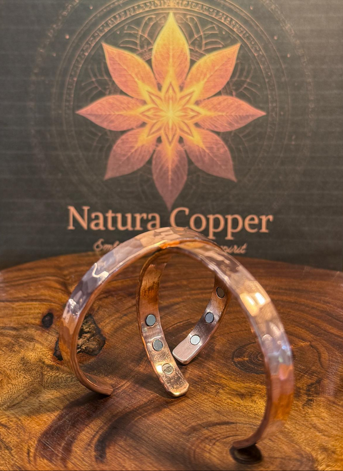 Hammered Copper Bracelet - Magnetic